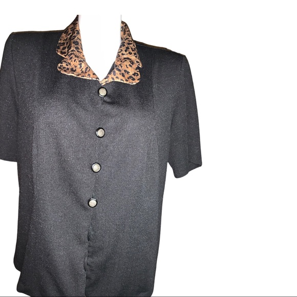 Pablo Collection Leopard Print Top, Size XL - Picture 7 of 10